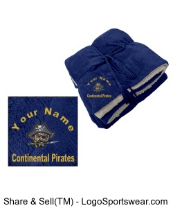 Continental Pirates Blanket - Luxurious Lambswool Microsherpa Throw Design Zoom
