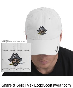 Continental Pirates NIKE GOLF Sphere Dry Hat - White Design Zoom